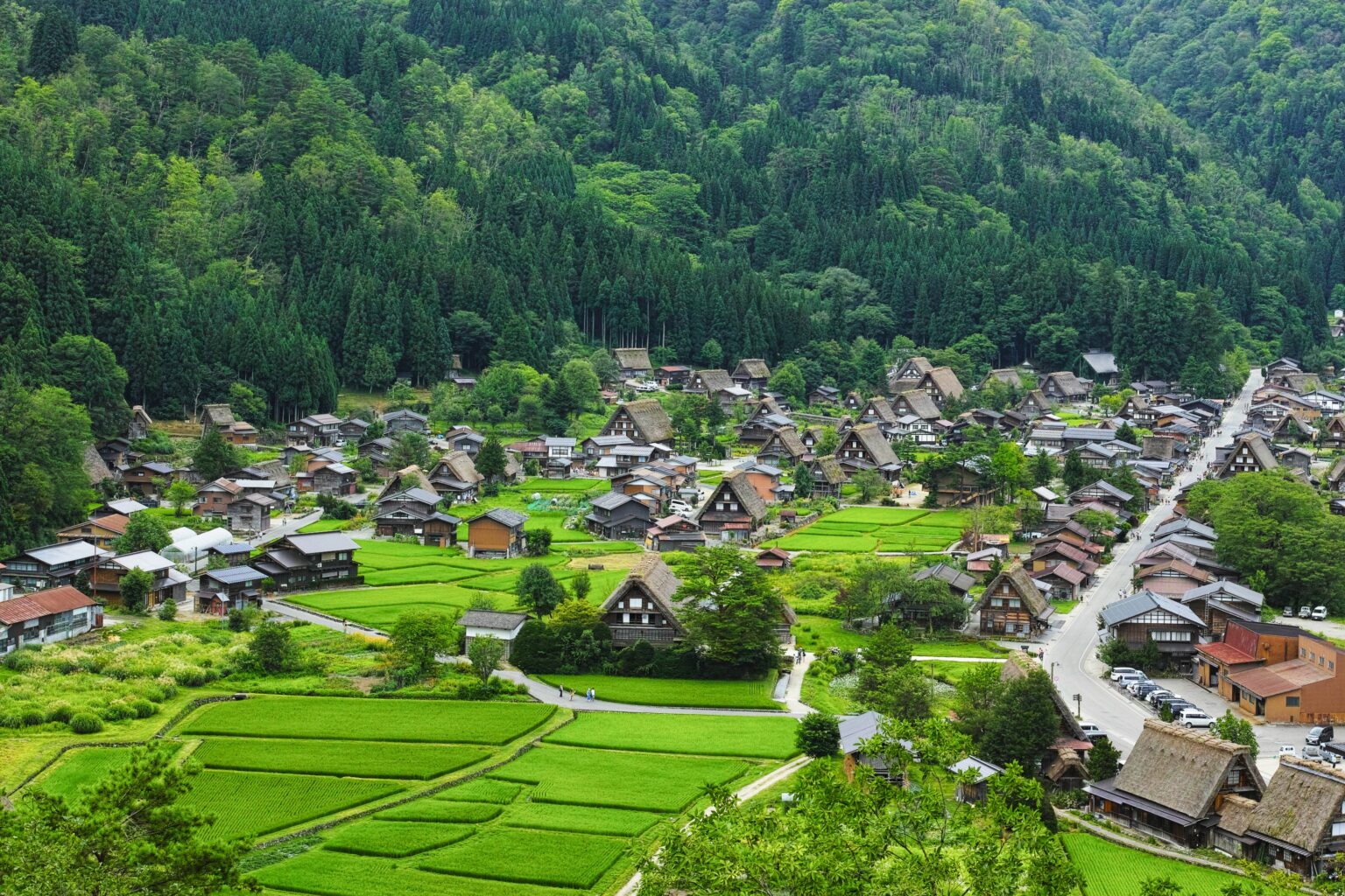 白川郷 合掌造り 荻町城址 展望台