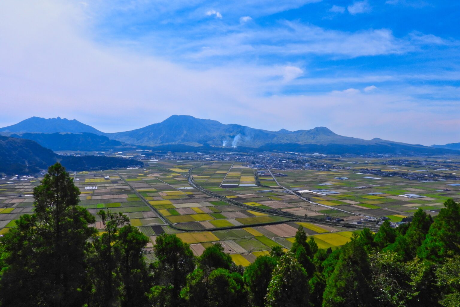 阿蘇スカイラインから見た阿蘇山