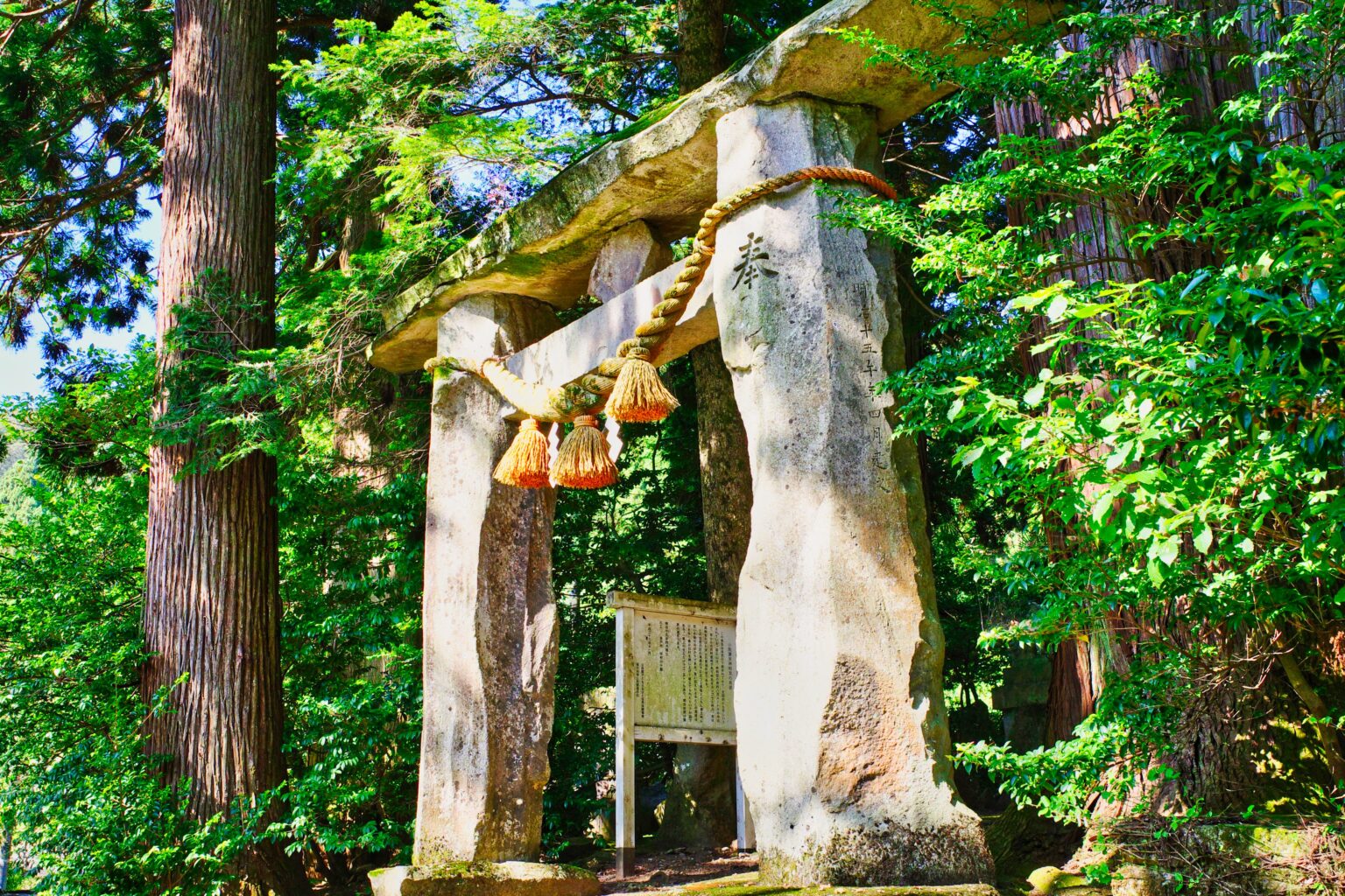 小院瀬見神明宮の鳥居