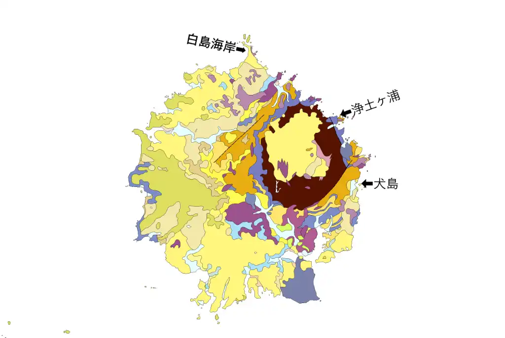 隠岐島　島後　地質マップ