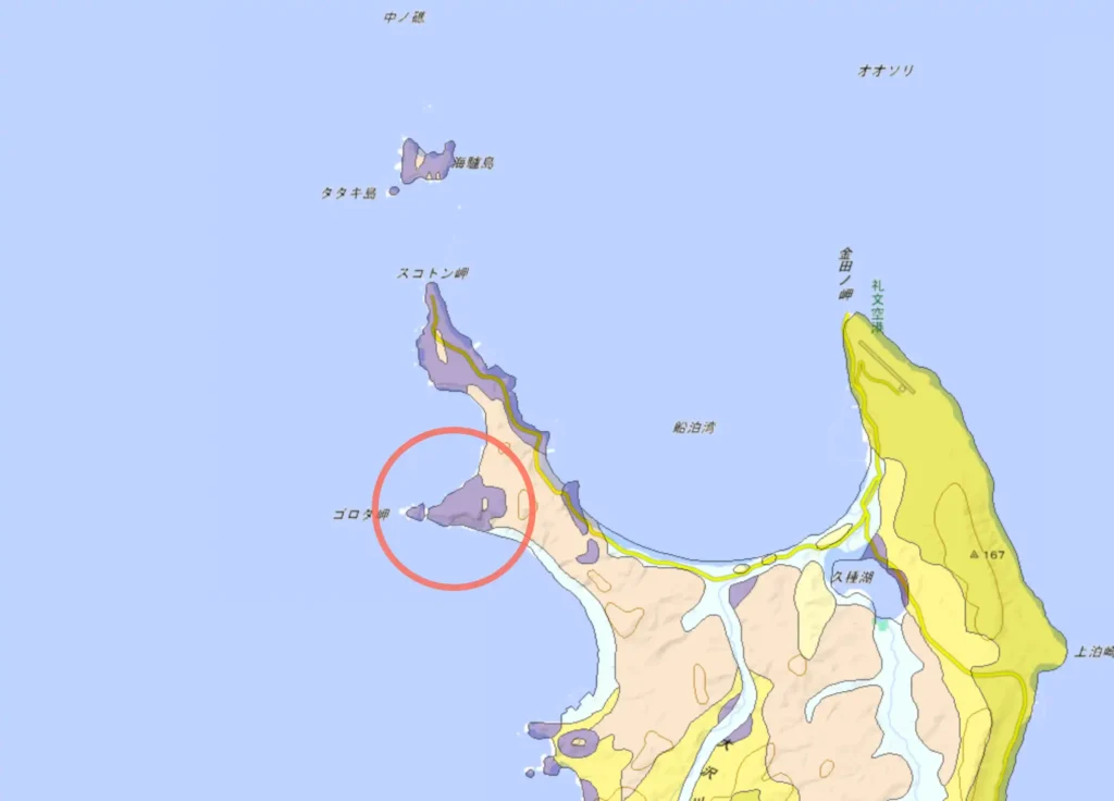 ゴロタ岬の地質