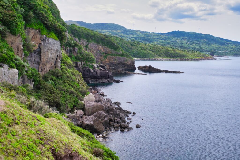 火成岩の海岸