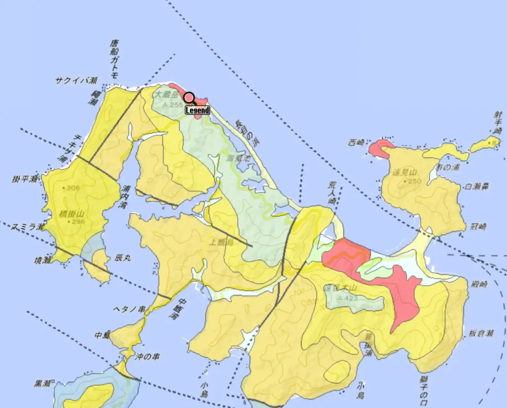 地質 長目の浜